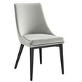 thumbnail image 1 of Modway Viscount 19" Modern Performance Velvet Dining Chair in Black/Light Gray, 1 of 3