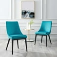 thumbnail image 1 of Modway Viscount Accent Performance Velvet Dining Chairs - Set of 2 in Blue, 1 of 10