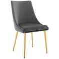 thumbnail image 1 of Modway Viscount Modern Accent Performance Velvet Dining Chair in Gray, 1 of 7