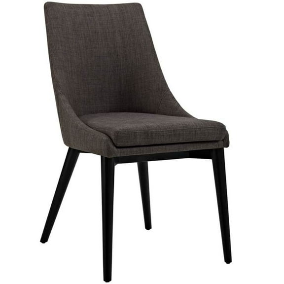 Modway Viscount Fabric Dining Chair in Brown