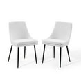 thumbnail image 1 of Modway Viscount Upholstered Fabric Dining Chairs - Set of 2 in Black White, 1 of 11