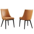 thumbnail image 1 of Modway Viscount Dining Side Chair Vinyl Set of 2 in Tan, 1 of 10