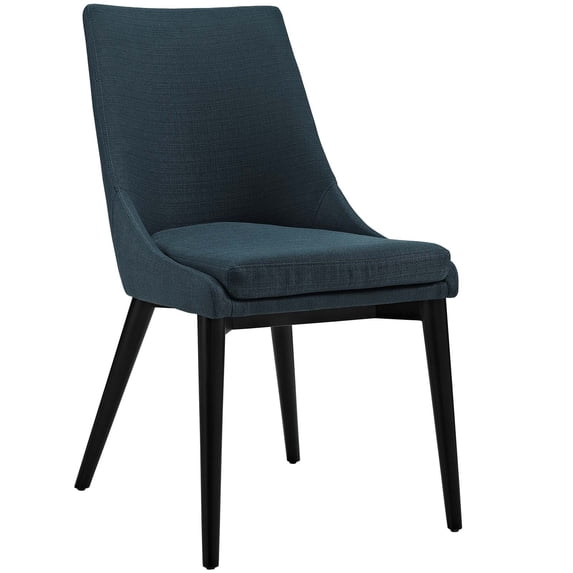 Modway Viscount 19" Solid Rubberwood and Fabric Dining Chair in Laguna Green