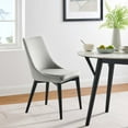 thumbnail image 1 of Modway Viscount Performance Velvet Dining Chair in Light Gray, 1 of 8