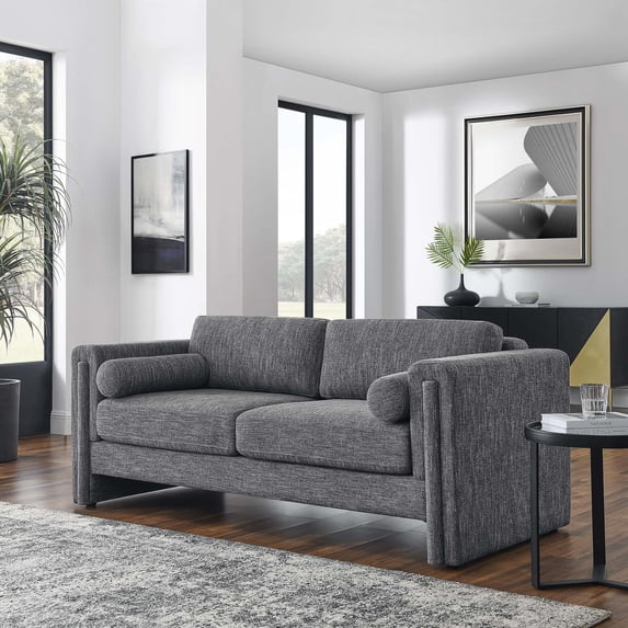 Modway Visible Fabric Sofa in Gray