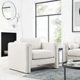 thumbnail image 1 of Modway Visible Upholstered Modern Boucle Fabric Armchair in Ivory, 1 of 9