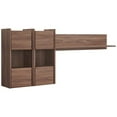thumbnail image 1 of Modway Visionary Modern Laminate Wall Mounted Shelves in Walnut, 1 of 5