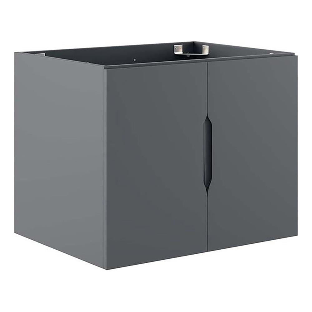 Vitality Gray MDF and Particleboard Wall-Mount Bathroom Vanity Cabinet