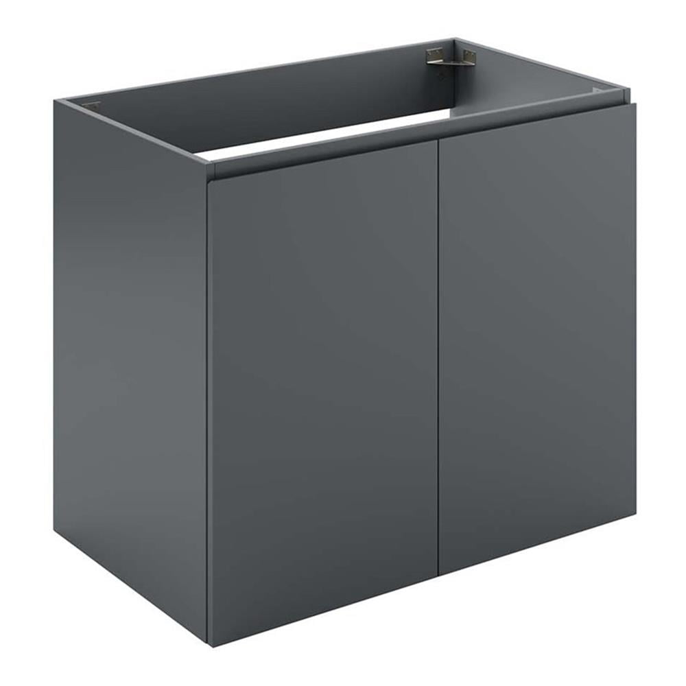 Vitality 30" Gray Particleboard Wall-Mount Bathroom Vanity
