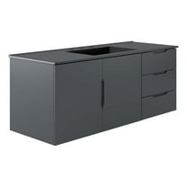 Modway Vitality 48" Single Sink Bathroom Vanity in Gray Black