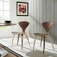 thumbnail image 1 of Modway Vortex Stackable Dining Chair, Set of 2 in Dark Walnut, 1 of 2