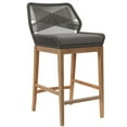 thumbnail image 1 of Modway Wellspring Outdoor Patio Teak Wood Bar Stool in Gray/Graphite, 1 of 5