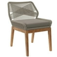 thumbnail image 1 of Modway Wellspring Outdoor Patio Teak Wood Dining Chair in Light Gray Greige, 1 of 7
