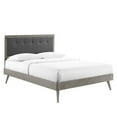 thumbnail image 1 of Modway Willow Full Wood Platform Bed With Splayed Legs in Gray Charcoal, 1 of 11