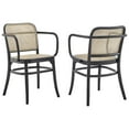 thumbnail image 1 of Modway Winona Wood Dining Chair Set of 2 in Black, 1 of 8