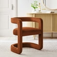 thumbnail image 1 of Winslow Barrel Performance Velvet Dining Chair in Rust, 1 of 10