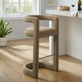 thumbnail image 1 of Modway Winslow Performance Velvet Bar Stool in Taupe, 1 of 9