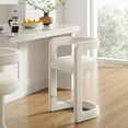 thumbnail image 1 of Modway Winslow 27"H Performance Velvet Barrel Back Counter Stool in Alabaster, 1 of 9