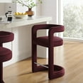 thumbnail image 1 of Modway Winslow 27"H Performance Velvet Barrel Back Counter Stool in Mulberry, 1 of 9