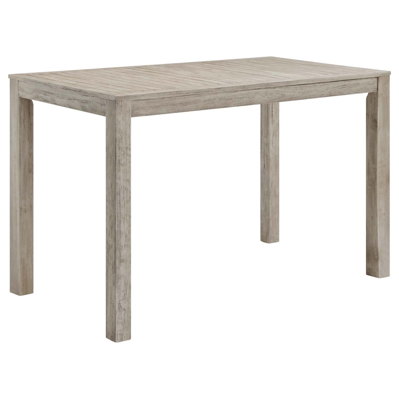 Modway Wiscasset Patio Acacia Wood Bar Table In Light Gray Finish EEI-3686-LGR - image 1 of 2