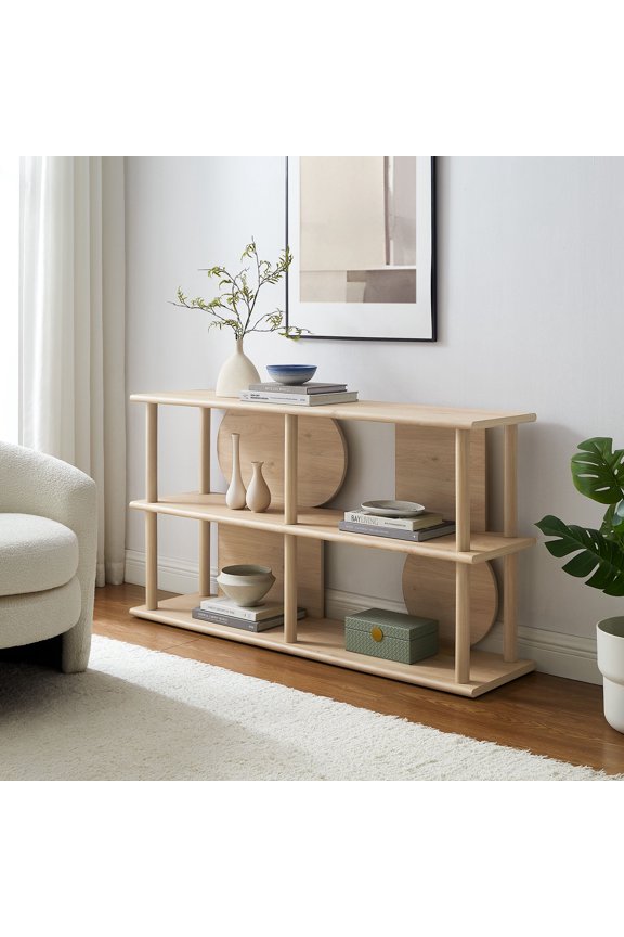 Zadie 55 Inch Console Table in Light Oak