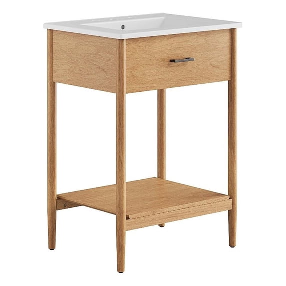 Modway Zaire 24" Bathroom Vanity in Natural White