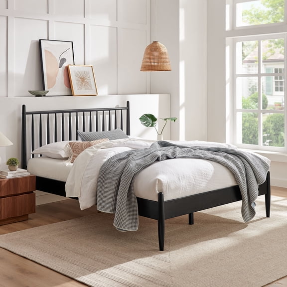 Modway Zane King Size Spindle Bed in Black