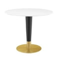 thumbnail image 1 of Modway Zinque 36" Dining Table in Gold White, 1 of 5