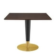 thumbnail image 1 of Modway Zinque 36" Square Dining Table in Gold Cherry Walnut, 1 of 6
