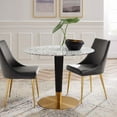 thumbnail image 1 of Modway Zinque 40" Round Terrazzo Dining Table in Gold White, 1 of 6