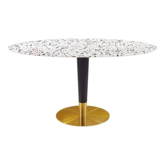 Zinque 60" Oval Terrazzo Dining Table