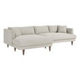 thumbnail image 1 of Modway Zoya 2-Piece Fabric Left-Facing Sectional Sofa in Heathered Weave Ivory, 1 of 6