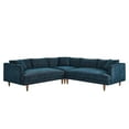 thumbnail image 1 of Modway Zoya Down Filled Overstuffed 3 Piece Sectional Sofa in Heathered Weave Azure, 1 of 6