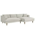 thumbnail image 1 of Modway Zoya Right-Facing Down Filled Overstuffed Sectional Sofa in Heathered Weave Ivory, 1 of 6