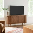 thumbnail image 1 of Modway high TV Stand Curved Edges Credenza Sideboard MDF Walnut, 1 of 10