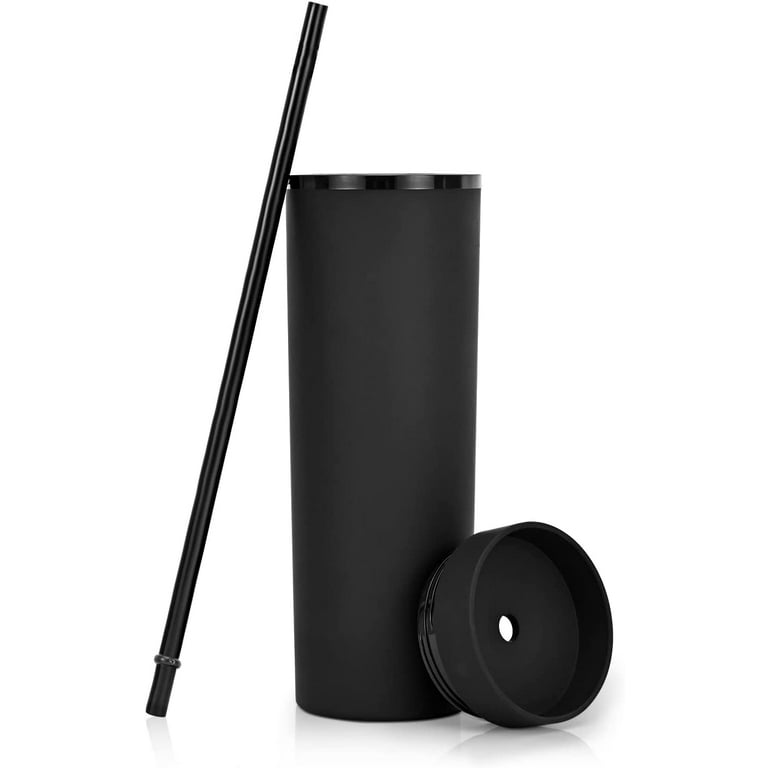https://i5.walmartimages.com/seo/Modwnfy-16-fl-oz-Black-Skinny-Tumblers-with-Lids-and-Straws-Matte-Acrylic-Double-Wall-Plastic-Tumblers-Reusable-Skinny-Cup-with-Straw_06418450-34a1-4e89-bde6-e3a2b948f10e.53da1e538c19e2b1771fac7c47b2e674.jpeg?odnHeight=768&odnWidth=768&odnBg=FFFFFF