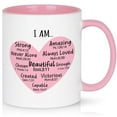 thumbnail image 1 of Modwnfy I Am Mug with Bible Verse Ceramic Coffee Mug, Religious Gifts, 11 fl oz White, 1 of 8