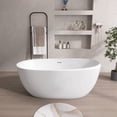 thumbnail image 1 of Mody 59" Acrylic Freestanding  Soaking Bathtub - Gloss White, 1 of 35