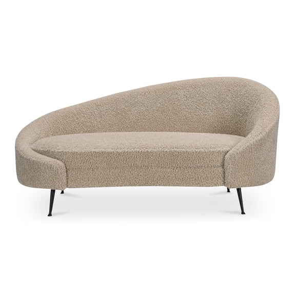 Moe's Home Collection Abigail Chaise Fabric Brown