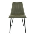 thumbnail image 1 of Moe's Home Collection Alibi 18" Vegan Leather Dining Chair Dark Green (Set of 2), 1 of 9