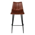 thumbnail image 1 of Moe's Home Collection Alibi 30" Faux Leather Bar Stools in Brown (Set of 2), 1 of 5