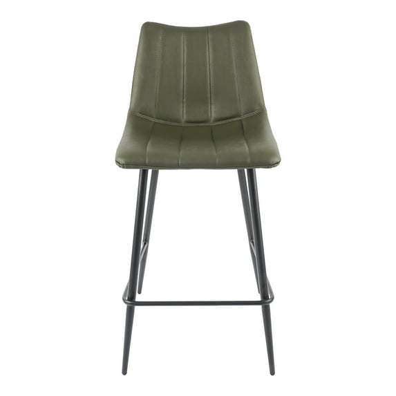 ALIBI COUNTER STOOL DARK GREEN-SET OF TWO