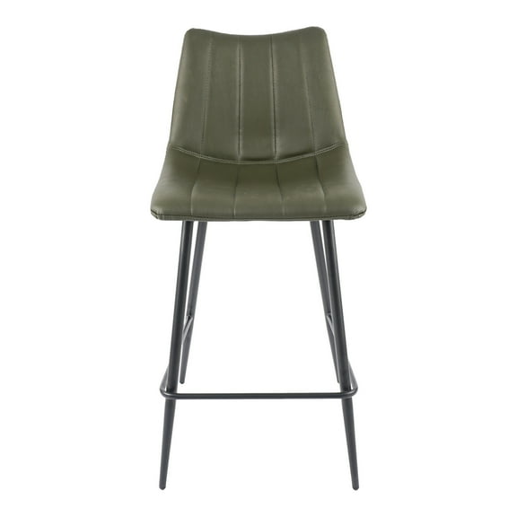 ALIBI COUNTER STOOL DARK GREEN-SET OF TWO