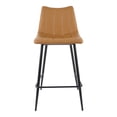 thumbnail image 1 of Moe's Home Collection Alibi Counter Stool Tan - Set Of Two Vegan Leather, 1 of 8