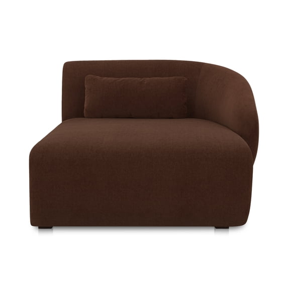 Moe's Home Collection Amelia Right Arm Facing Chaise Chestnut Fabric