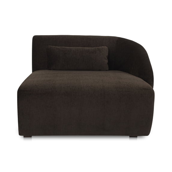Moe's Home Collection Amelia Right Arm Facing Chaise Espresso Fabric