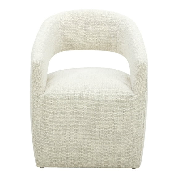 Moe's Home Collection Barrow 19.25" Polyester Dining Chair in White Mist