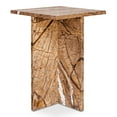 thumbnail image 1 of Moe's Home Collection Blair Accent Table Golden Forest Marble Stone Side Tables, 1 of 4
