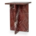 thumbnail image 1 of Moe's Home Collection Blair Accent Table Rosso Levanto Marble Stone Side Tables, 1 of 4