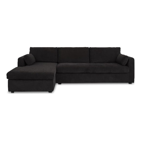 Moe's Home Collection Burrow Modular Sectionals Fabric Black